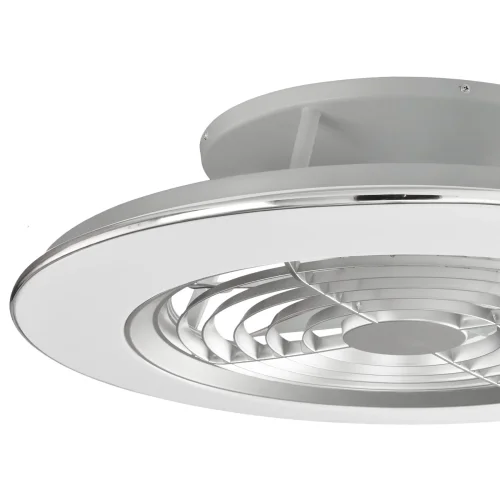 Люстра с вентилятором LED Alisio 6706 Mantra белая на 1 лампа, основание хром белое в стиле современный хай-тек  фото 3